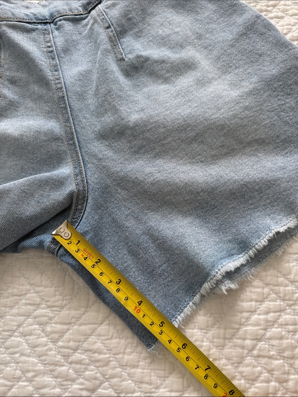 Wild fable Light Blue Pleated Denim Shorts Size 0  Vacation Summer Coastal Jean - Picture 11 of 12